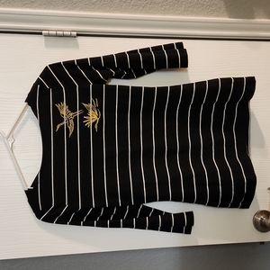 Three Quarter Length shirt with Gold embroidery